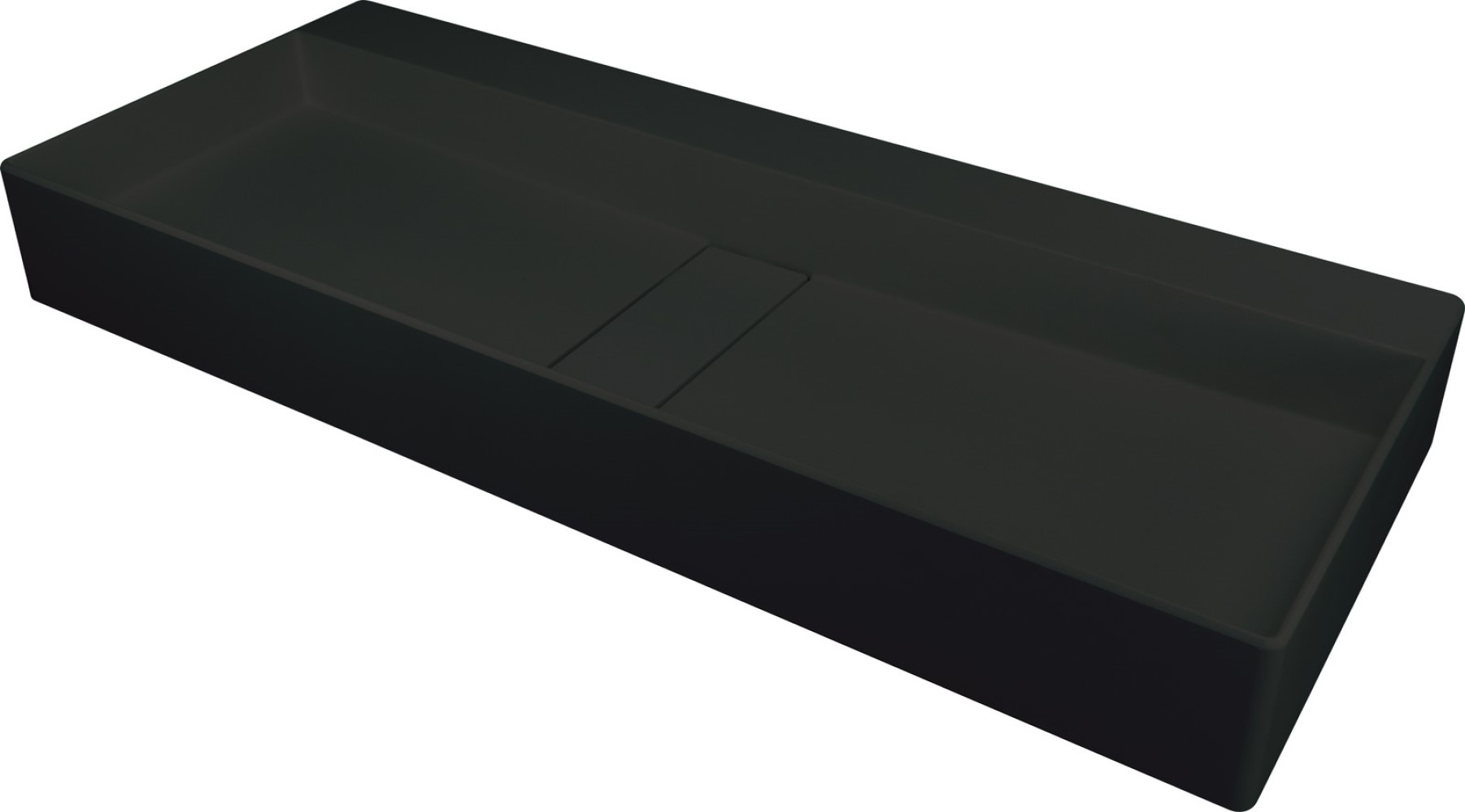 Deante Blur Waschbecken 80x40 cm rechteckig Aufsatzwaschbecken schwarz matte CQB_NU8S