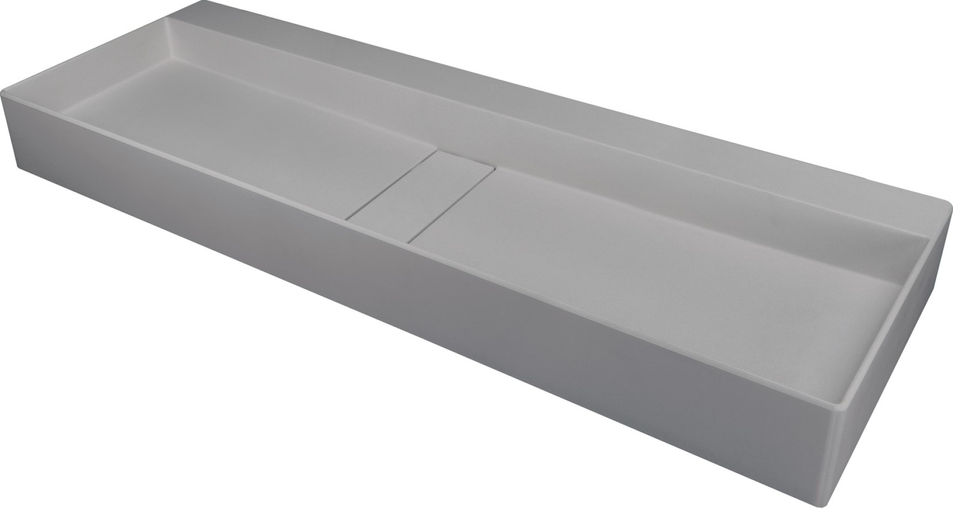 Deante Blur Waschbecken 100x40 cm rechteckig Aufsatzwaschbecken grauer Stein matte CQB_SU1S