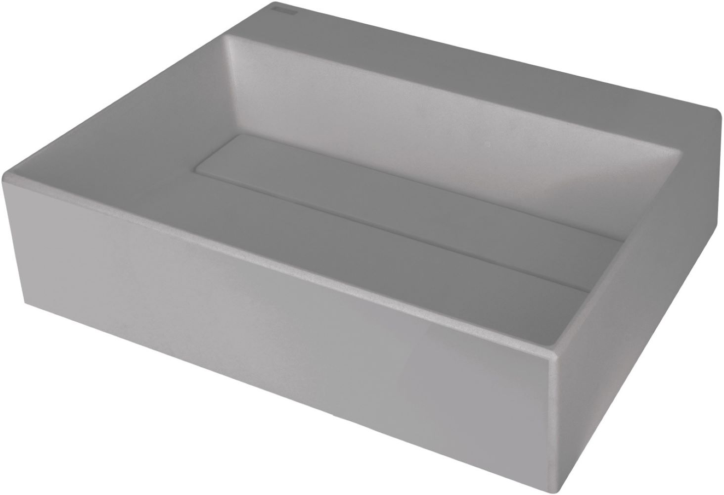 Deante Correo Waschbecken 50x40 cm rechteckig Aufsatzwaschbecken grauer Stein matte CQR_SU5M