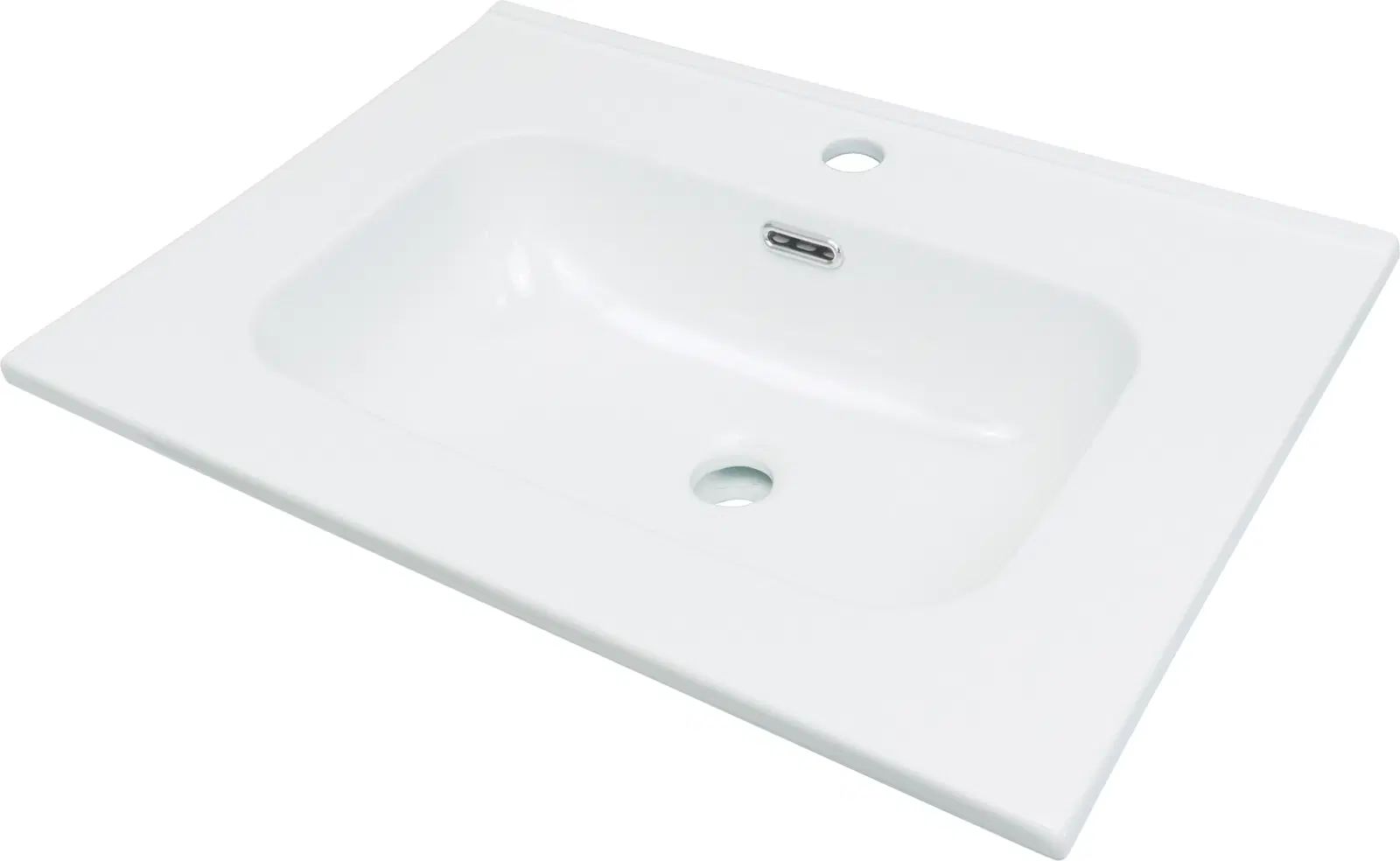 Deante Tubo Waschbecken 61x46.2 cm rechteckig Einbauwaschbecken weiß glanz CTU_6U6W