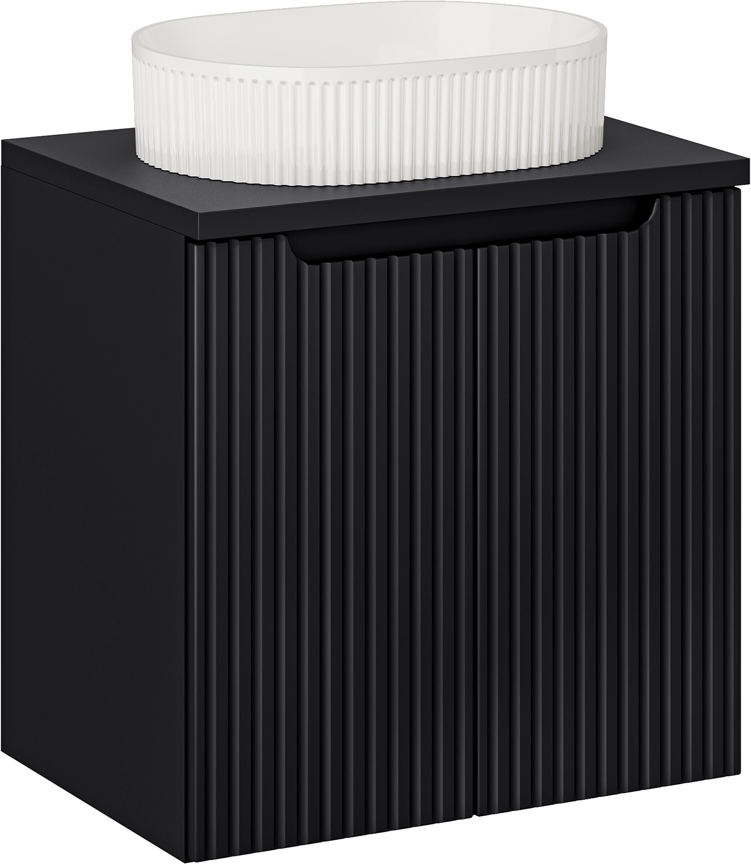 Set Badschrank Comad Nova Black NOVA BLACK D2 82-60-2D, Waschbecken Comad Beyond BEYOND 5 WHITE ( E-6564 ), NOVA BLACK B 89-60