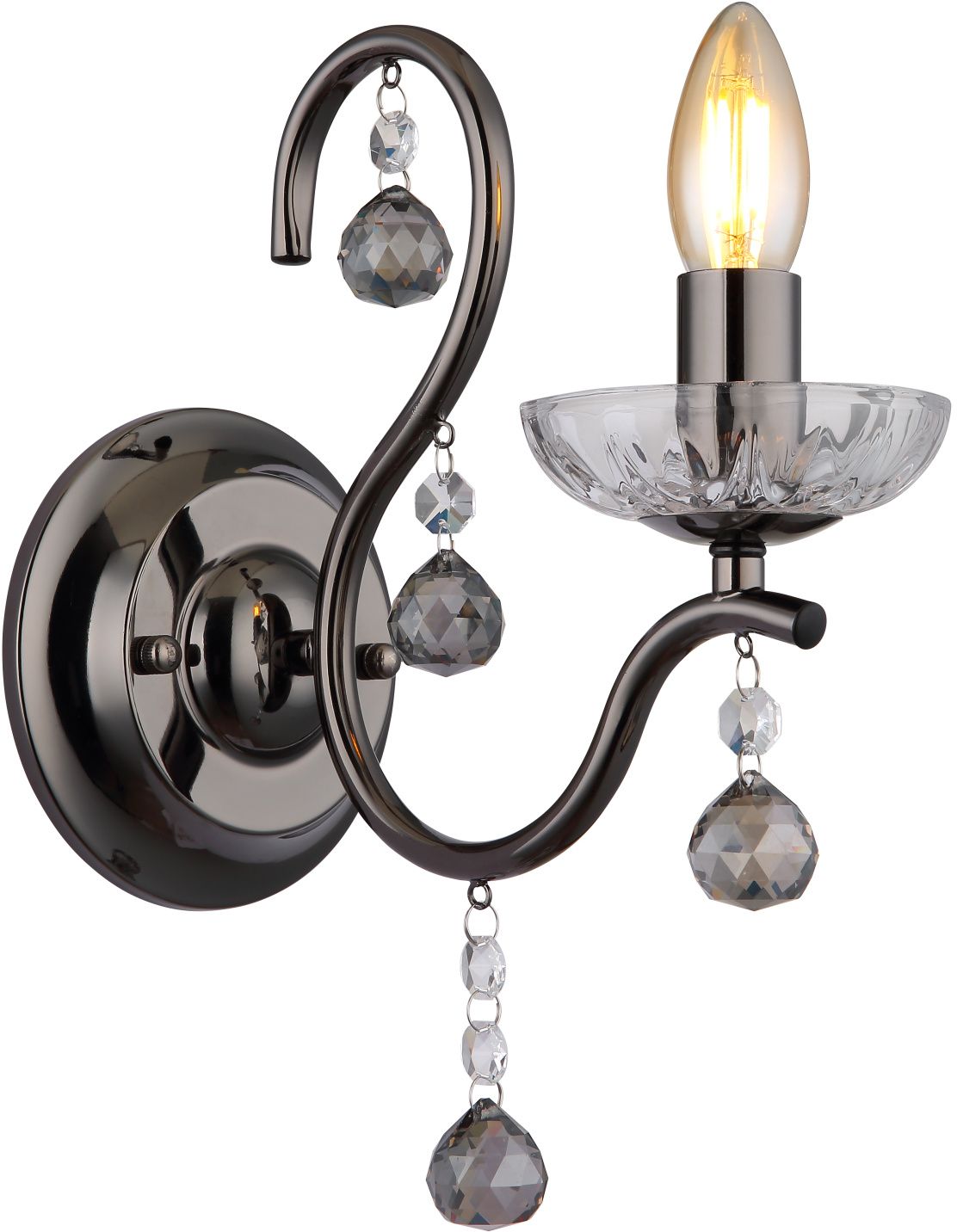 Globo Lighting Camila Wandleuchte 1x40 W schwarz-kristall 64134W