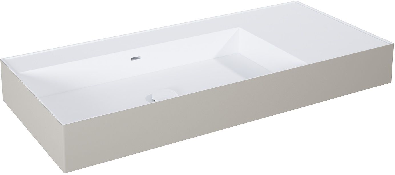 Elita Level Waschbecken 100.5x45.5 cm rechteckig Klassisch weiß matte RE041461226190