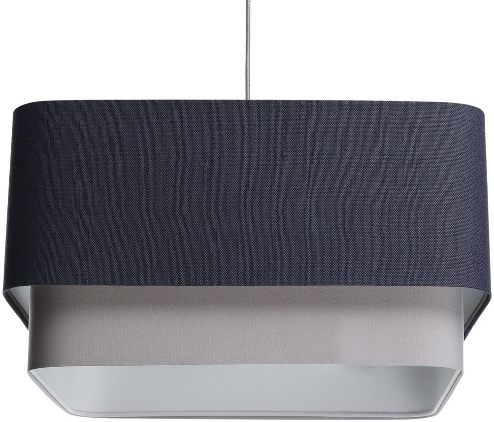 BPS Koncept Kwadro duo Pendelleuchte 1x60 W grau/aschfarben-marineblau KWD-008