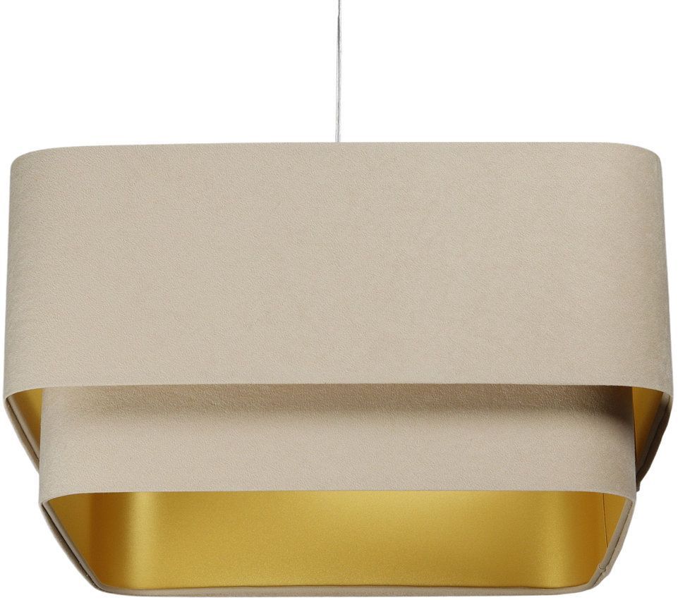 BPS Koncept Kwadro Duo Sue Pendelleuchte 1x60 W gold-beige KWD-012