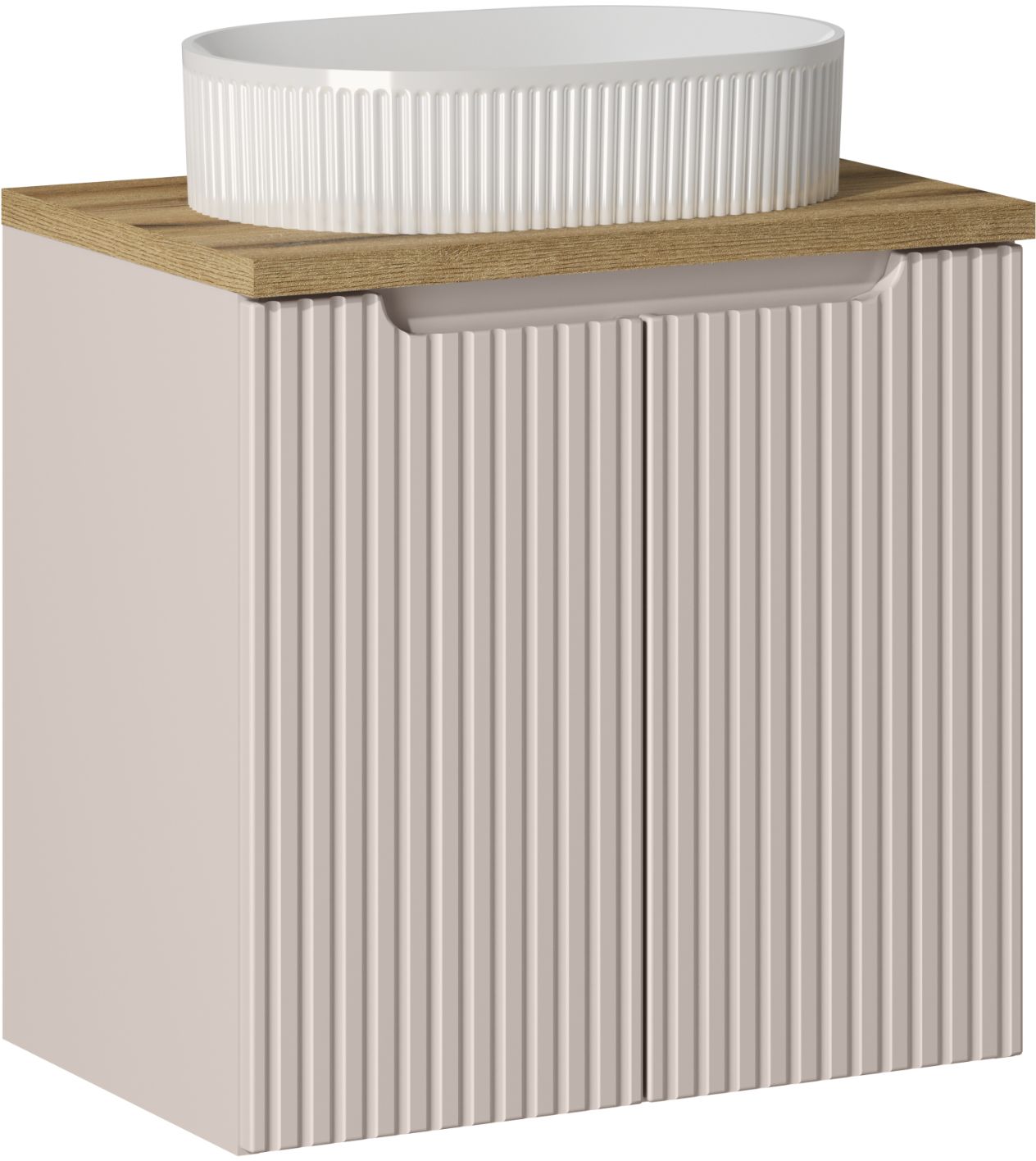 Set Badschrank Comad Nova Cashmere NOVA CASHMERE 82-60-2D, Waschbecken Comad Beyond BEYOND 5 WHITE ( E-6564 ), NOVA OAK A 89-60