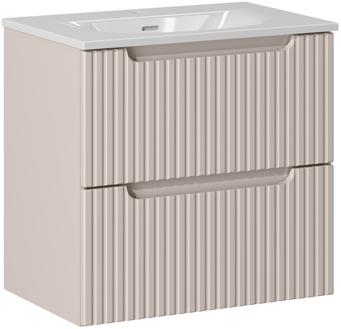 Set Badschrank Comad Nova Cashmere NOVA CASHMERE 82-60-2S, Waschbecken Comad Sky 3 SKY 3 60CM DP (E-8099-3-60)