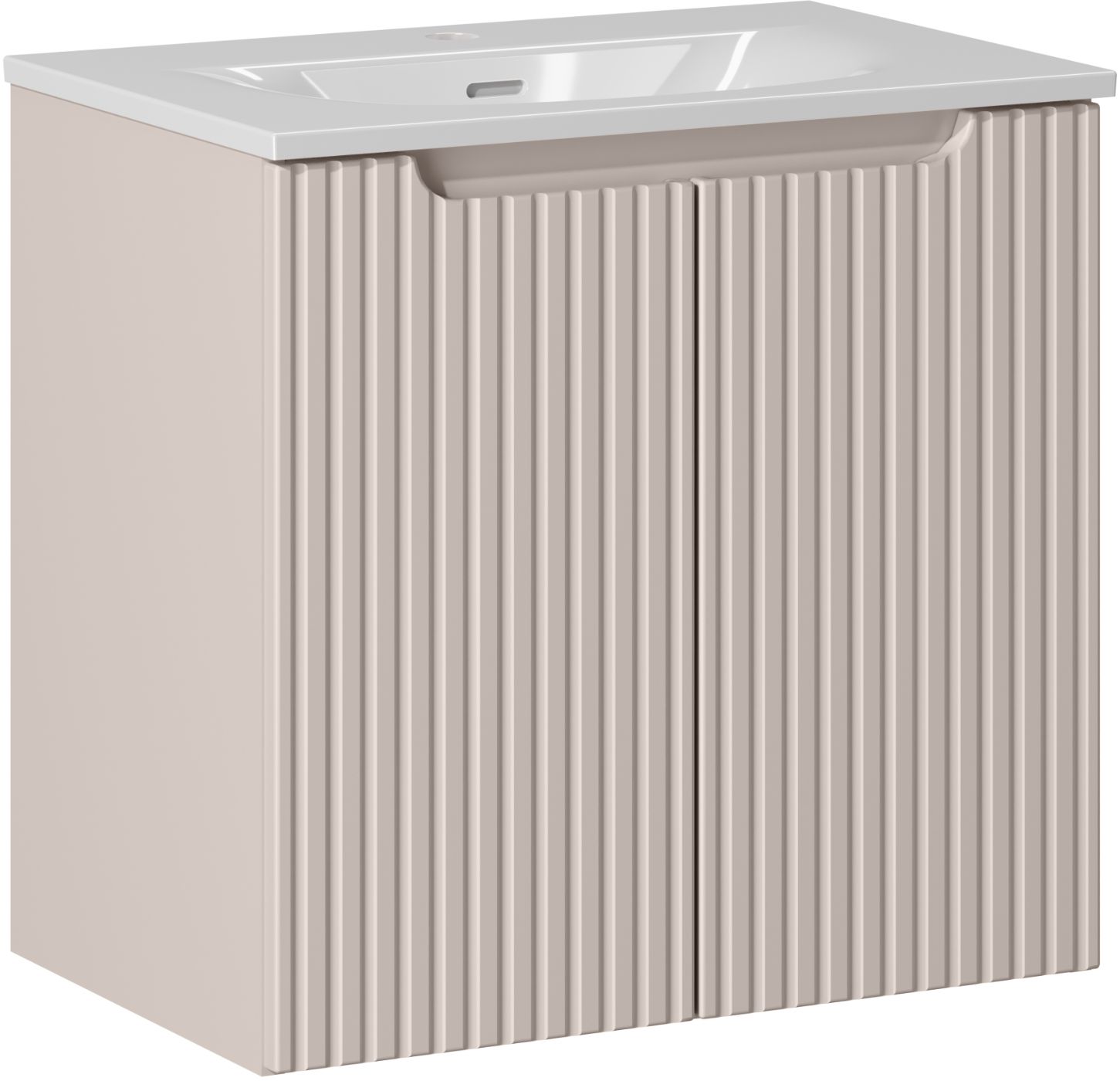 Set Badschrank Comad Nova Cashmere NOVA CASHMERE 82-60-2D, Waschbecken Comad Sky 3 SKY 3 60CM DP (E-8099-3-60)