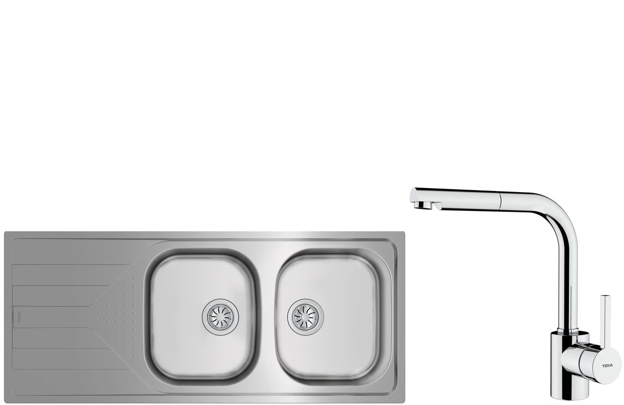 Set Küchenarmatur Teka ARK 239381200, Stahlspüle Teka Universe 115170006