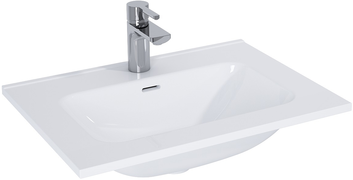 Elita Skappa Waschbecken 60.8x46 cm rechteckig Möbel weiß glanz RE040603068060