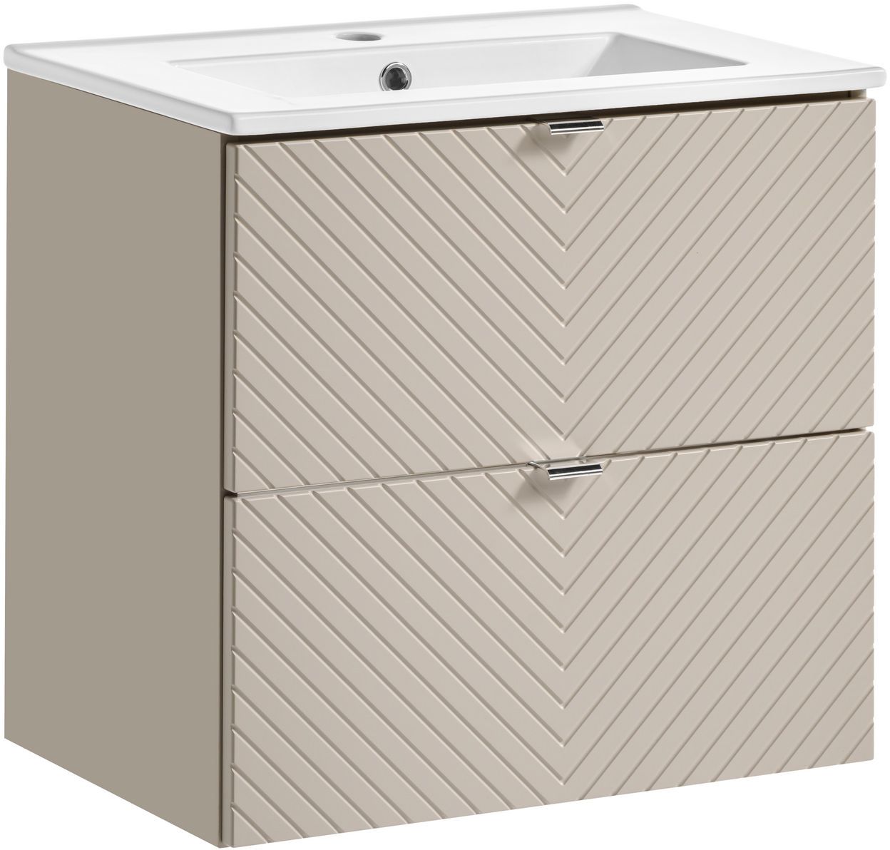 Set Badschrank Comad Viva Cashmere VIVA CASHMERE 82-60-2S, Waschbecken Comad Dance White UM-2060RB DANCE 60-DP