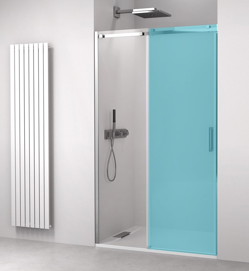 Polysan Thron Line Duschtüren 150 cm Schiebe- chrom Glanz/durchsichtiges Glas TL5015A BOX 1/2