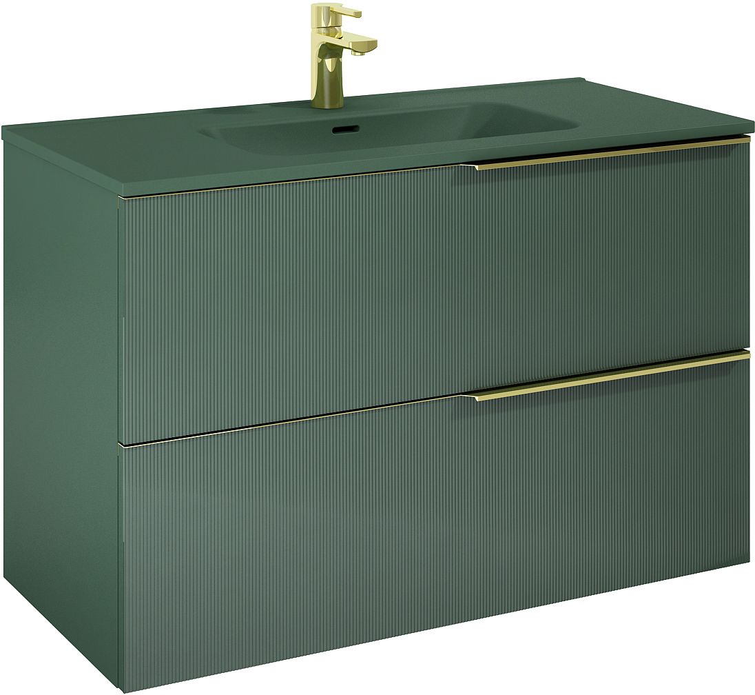 Elita Soho Badschrank 100x45.3x63.5 cm Unterschrank hängend grün RE011004047010
