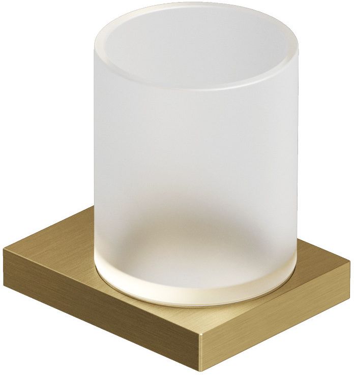 Kludi Vela C Zahnputzbecher weiß-gold 31975N0