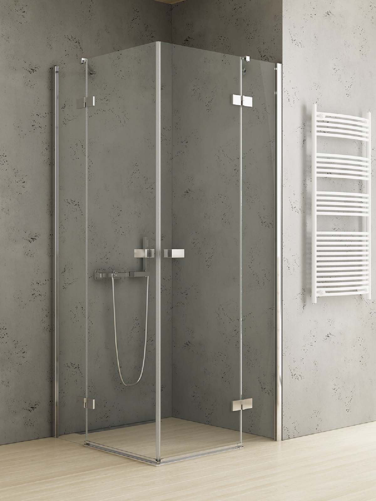 New Trendy Reflexa Duschkabine 110x80 cm rechteckig chrom Glanz/durchsichtiges Glas EXK-5165