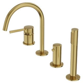 LaVita Orion Badewannen- und Duscharmatur awannenmontiert gold 5900378341505