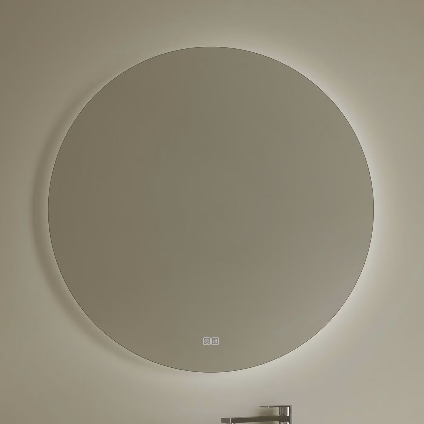 Kronenbach Moon Spiegel 120x120 cm rund mit Beleuchtung mit Spiegelheizung KBM120