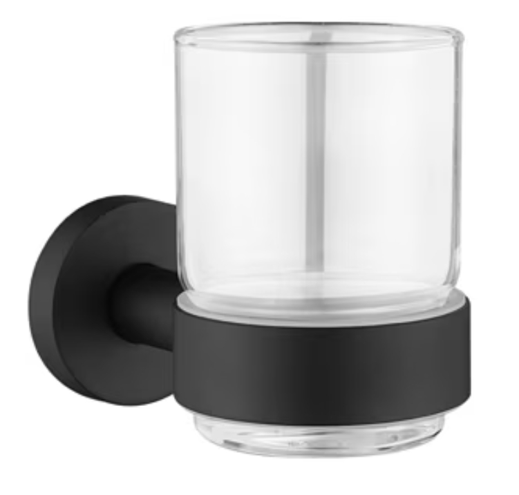 Kronenbach Lima 2.0 Black Zahnputzbecher schwarz-transparent 29.200.055.0005