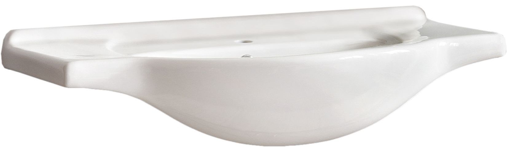 Comad Vintage Waschbecken 85x49 cm halbrund Möbel weiß glanz UM- CFP 85 DP(YS27201-85)