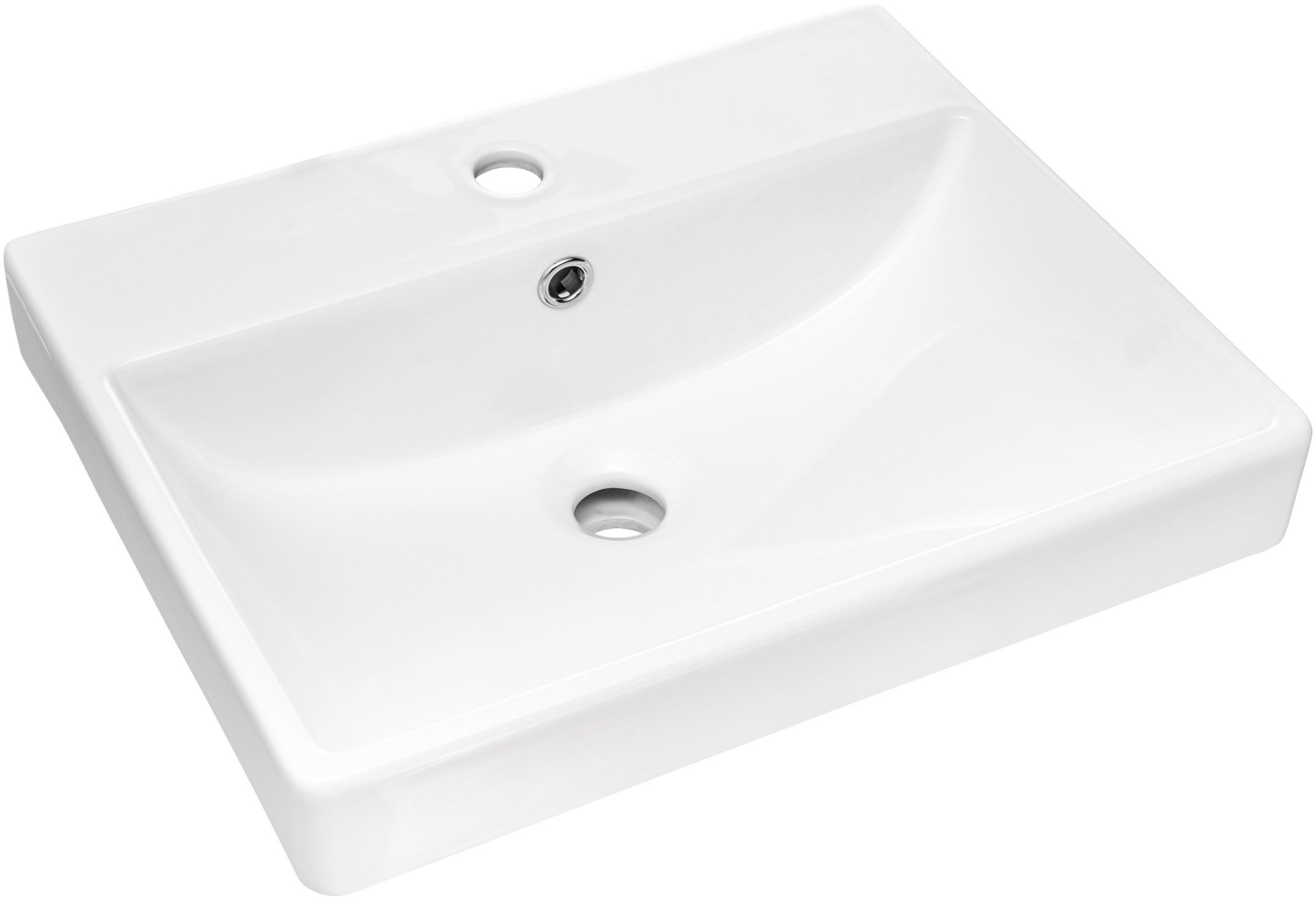Comad Rita Waschbecken 60x40 cm rechteckig Möbel weiß glanz UN-RITA-GW-60