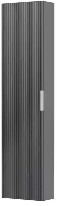 Oristo Etna Badschrank 40x17x160 cm Seitenschrank hängend schwarz OR52-SB1D-40-8R