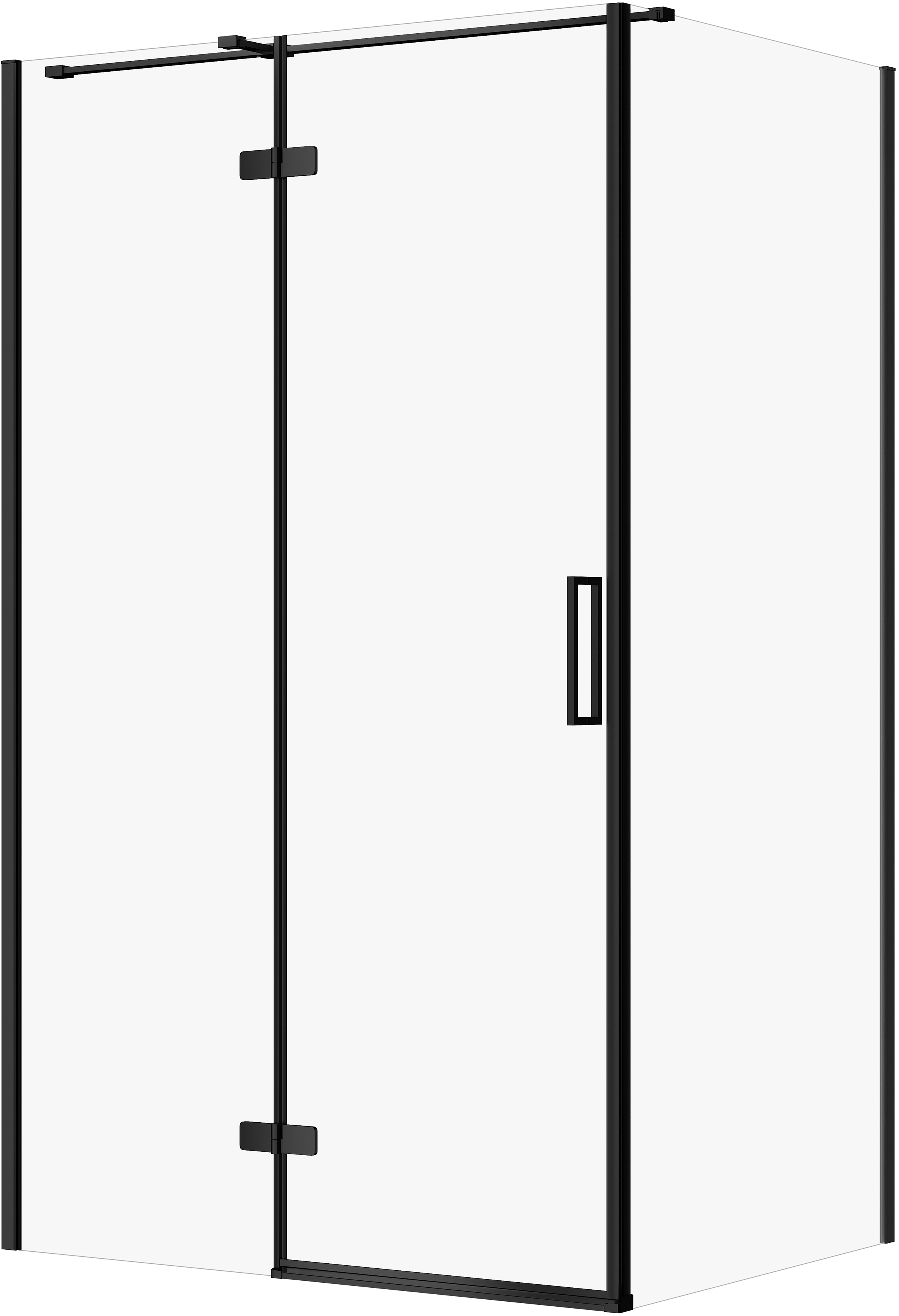 Cersanit City dusche 120x90 cm rechteckig schwarz Matte/durchsichtiges Glas S584-091