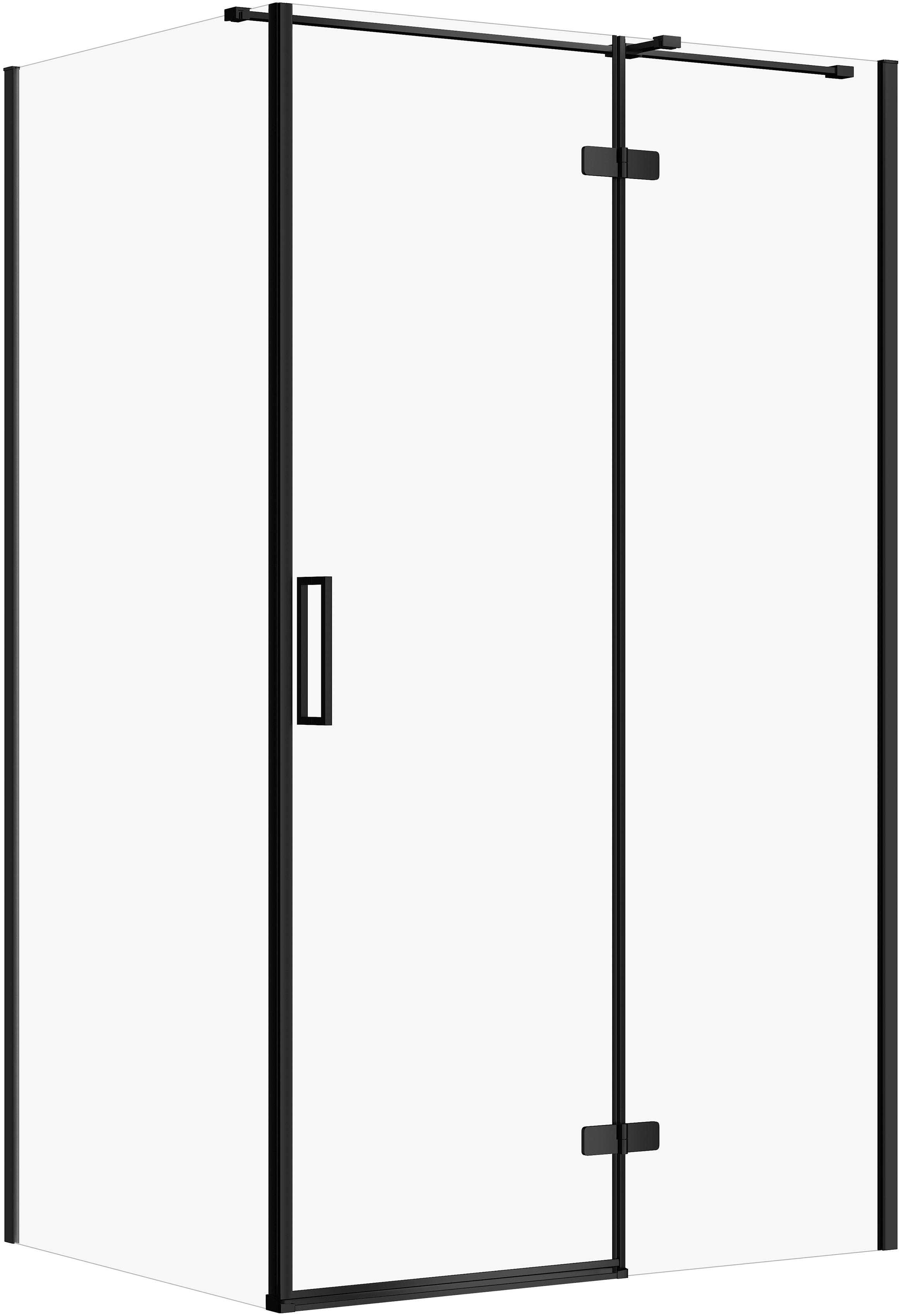 Cersanit City dusche 120x90 cm rechteckig schwarz Matte/durchsichtiges Glas S584-090