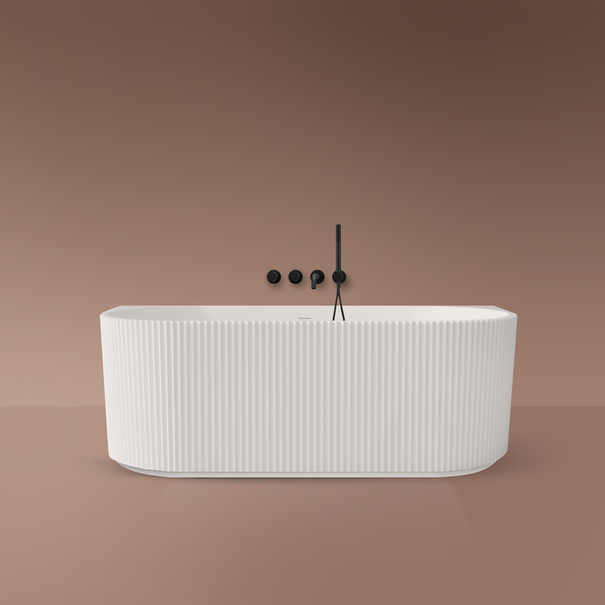 Oltens Hamnes Vorwand-Badewanne 160x75 cm rechteckig weiß 12025000