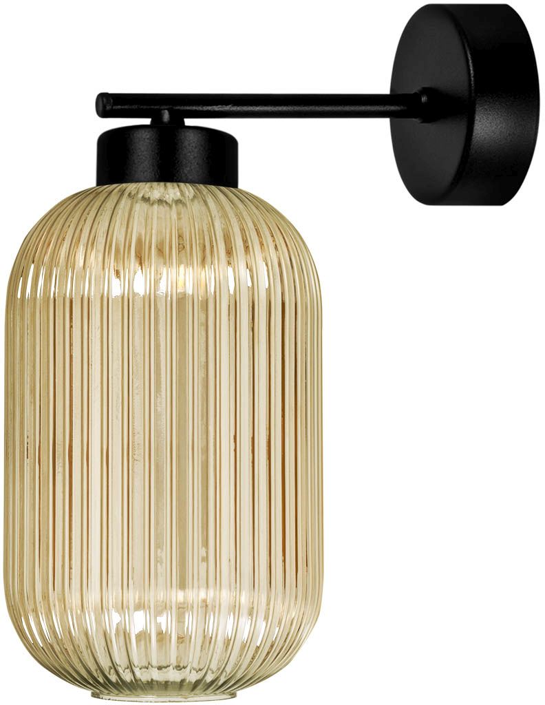 Kaja Fadiga Wandleuchte 1x15 W schwarz-bernstein K-5747