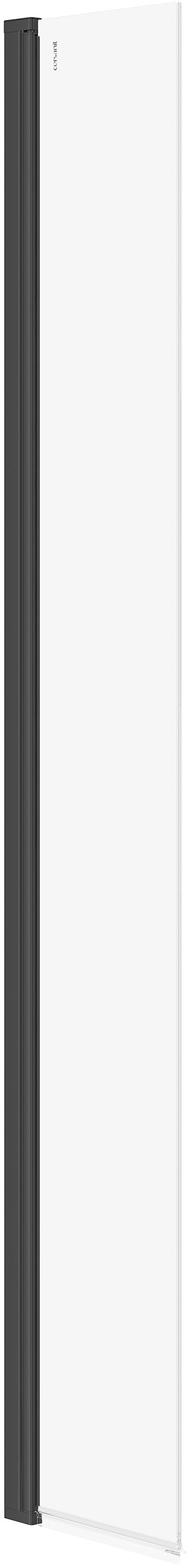Cersanit Mille Walk-In Duschwand 30 cm schwarz Matte/durchsichtiges Glas S161-011