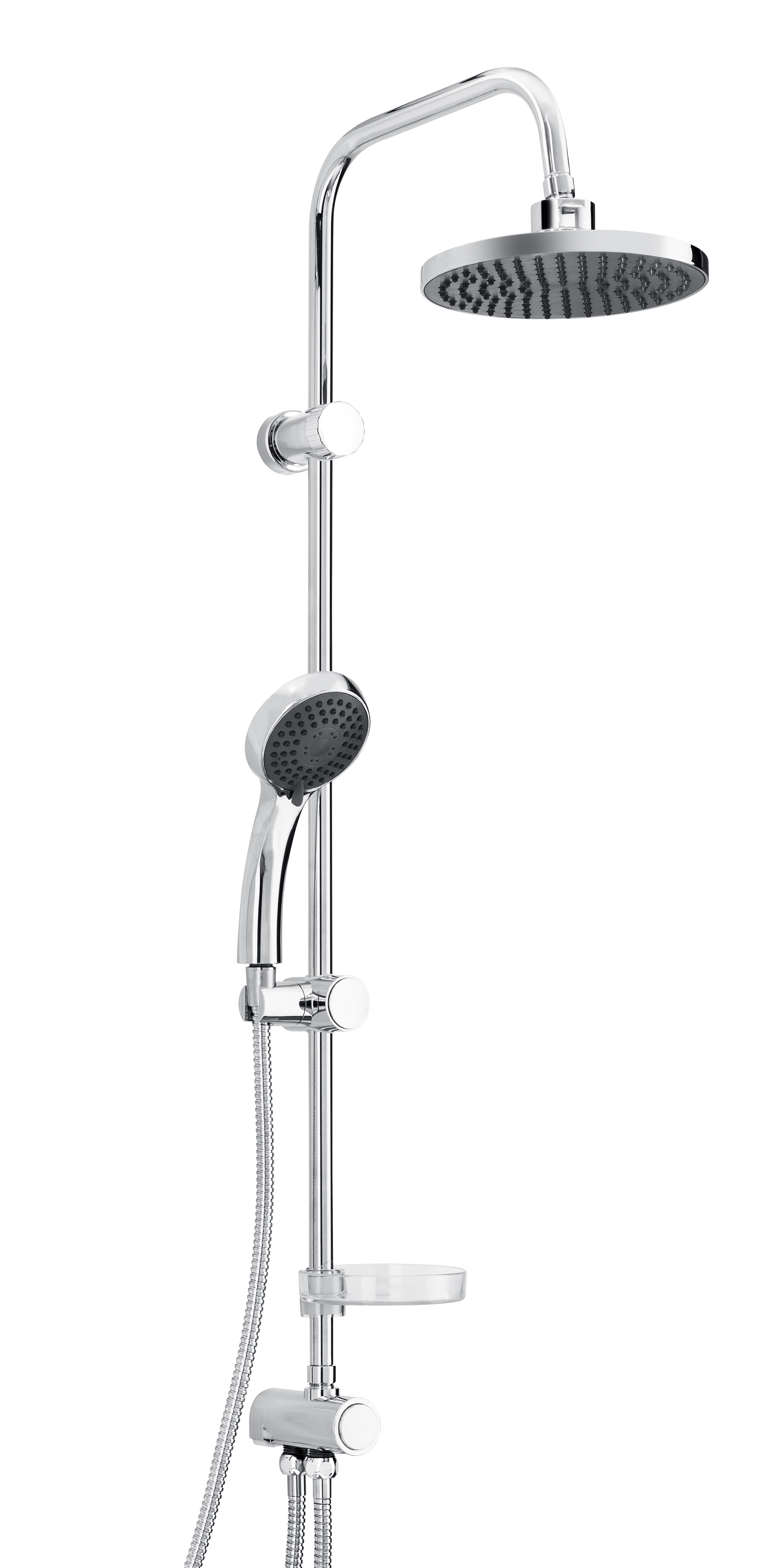 Hyggli Eco Duschset Wandmontage mit Kopfbrause chrom 18-141