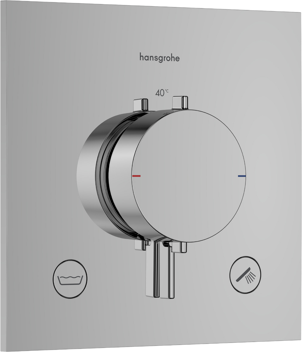 Hansgrohe Ecostat Comfort E Badewannen- und Duscharmatur Unterputz mit Thermostat chrom 33716000