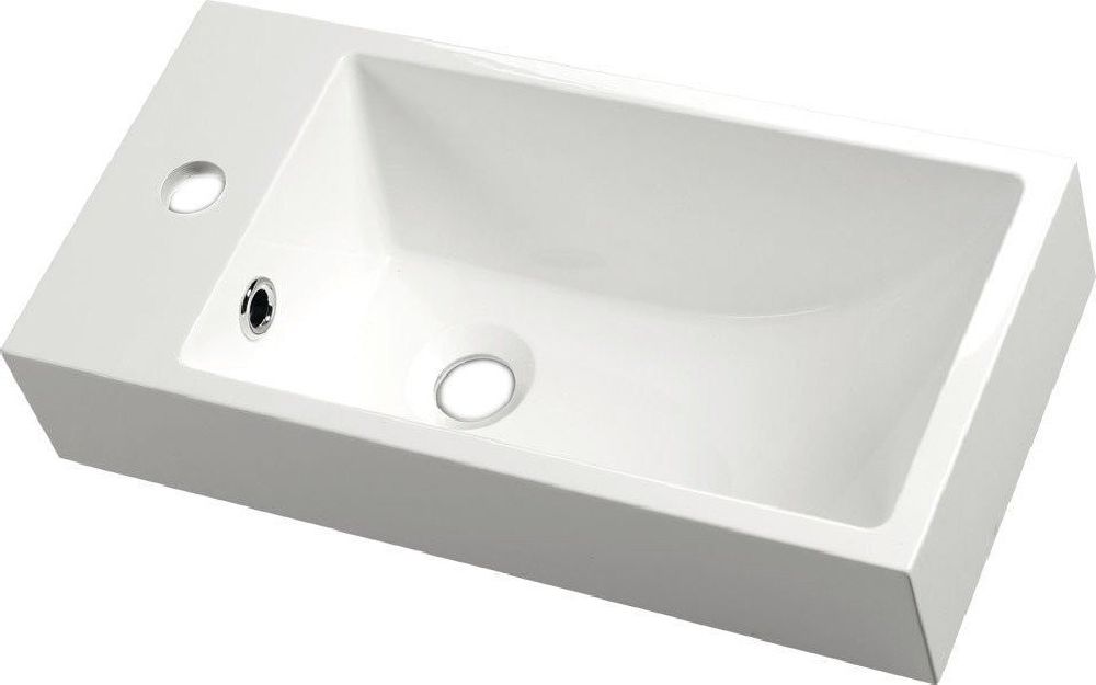 Sapho Ariana Waschbecken 50x25 cm rechteckig Klassisch weiß glanz SM012