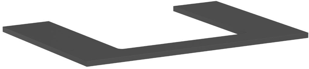 Hansgrohe Xilesa E Waschtischplatte 78x55 cm grau 54269760