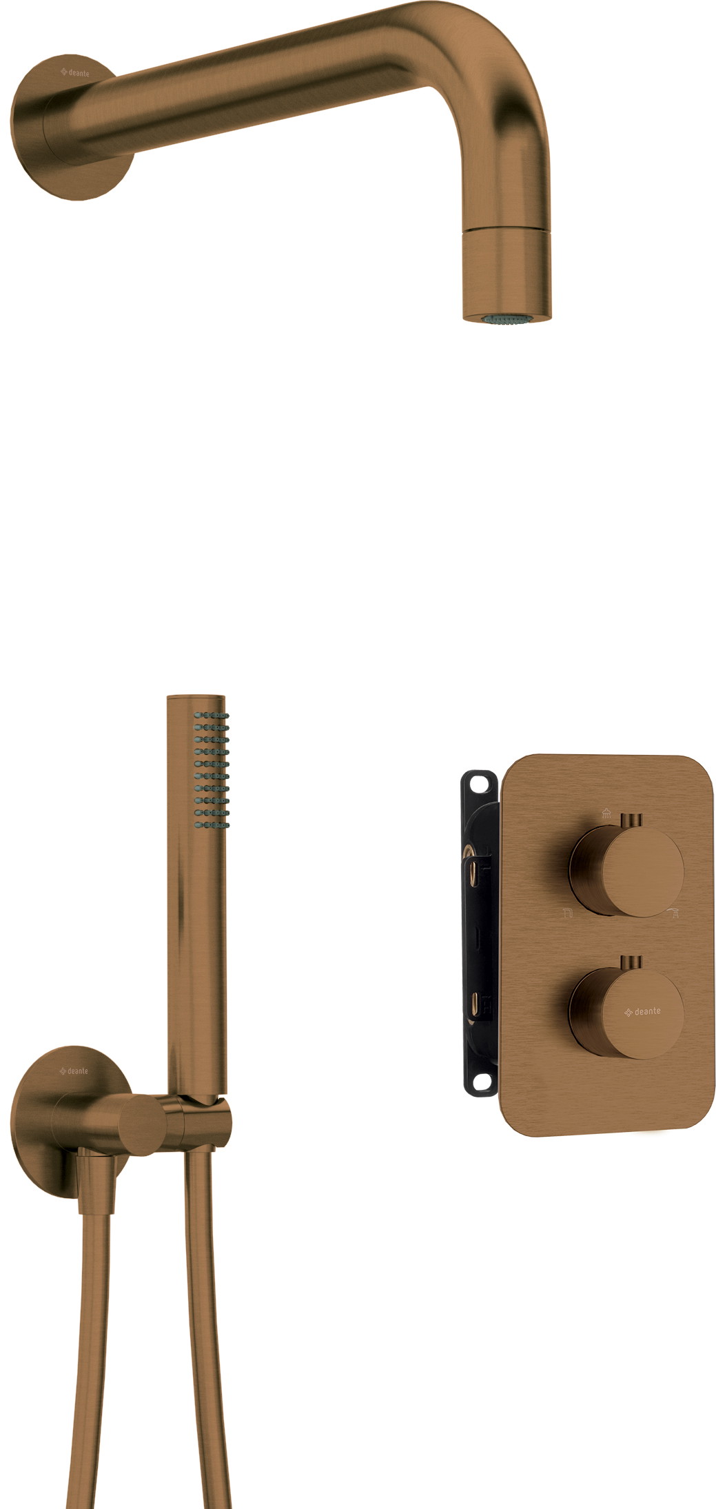 Deante Box Duschset Unterputz mit Thermostat mit Kopfbrause || BXYZCEBT
