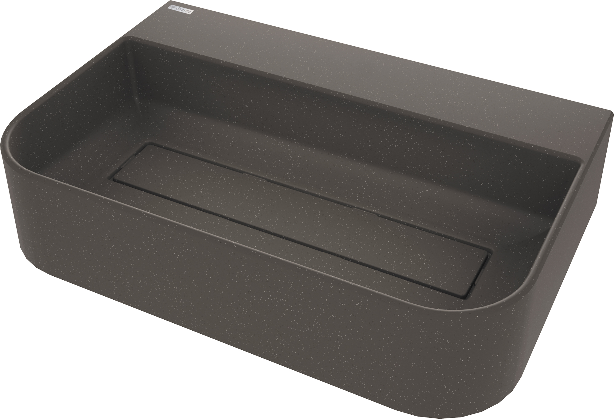 Deante Arnika Waschbecken 60.5x40.5 cm Aufsatzwaschbecken anthrazit matte CQA_TU6S