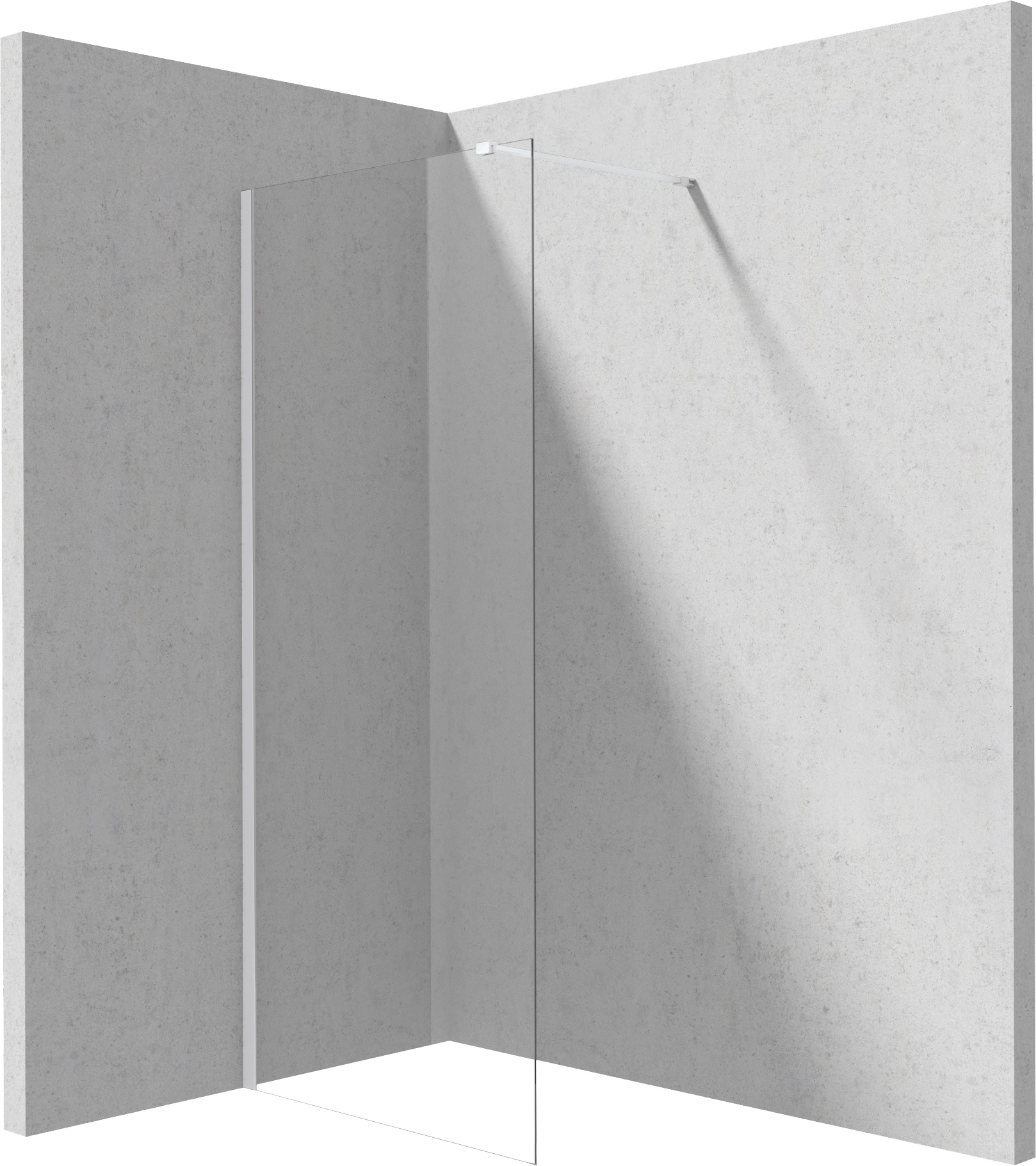 Deante Prizma Walk-In Duschwand 100 cm weiß Matte/durchsichtiges Glas KTJ_A30P