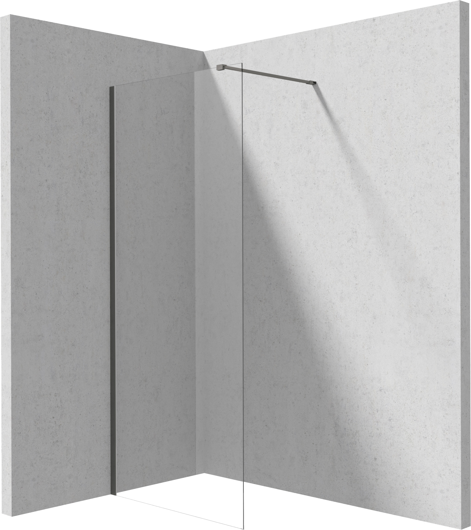 Deante Prizma Walk-In Duschwand 70 cm graphit gebürstet/durchsichtiges Glas KTJ_D37P