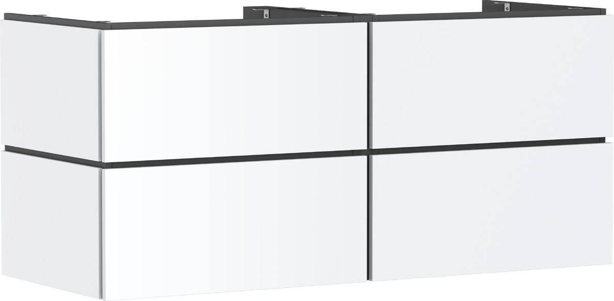 Hansgrohe Xilesa E Badschrank 137.5x55x62 cm Unterschrank hängend weiß 54305700
