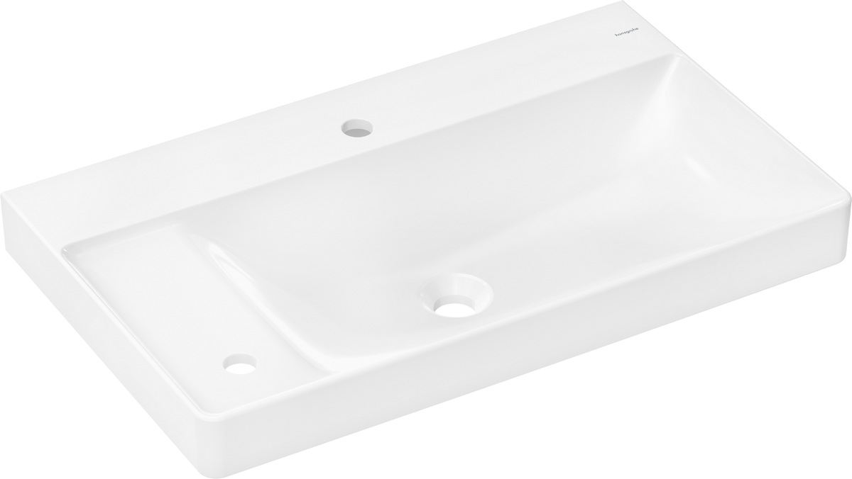 Hansgrohe Xelu Q Waschbecken 80x48 cm rechteckig Klassisch-Möbel weiß glanz 60320450