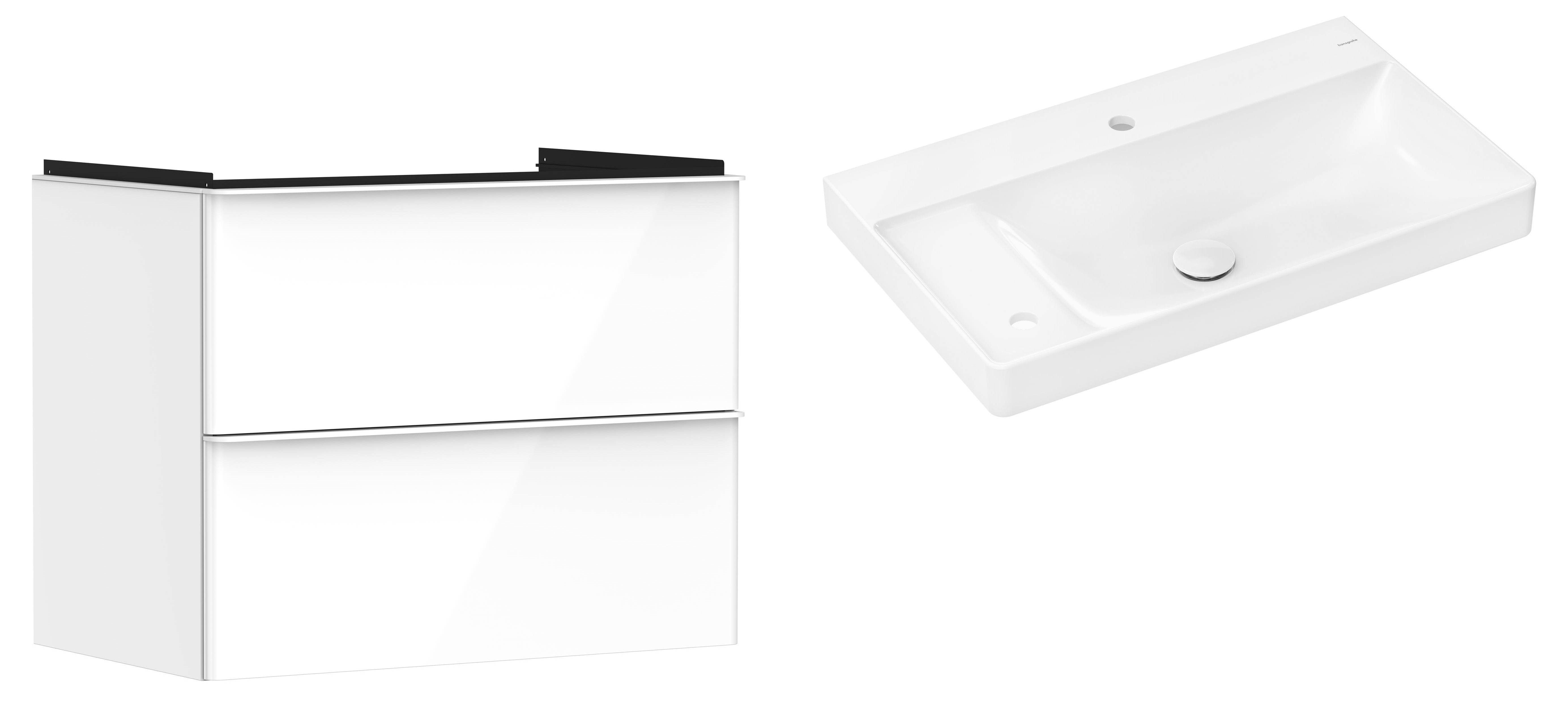 Set Unterschrank Hansgrohe Xelu Q 54027700, Waschbecken Hansgrohe Xelu Q 61031450