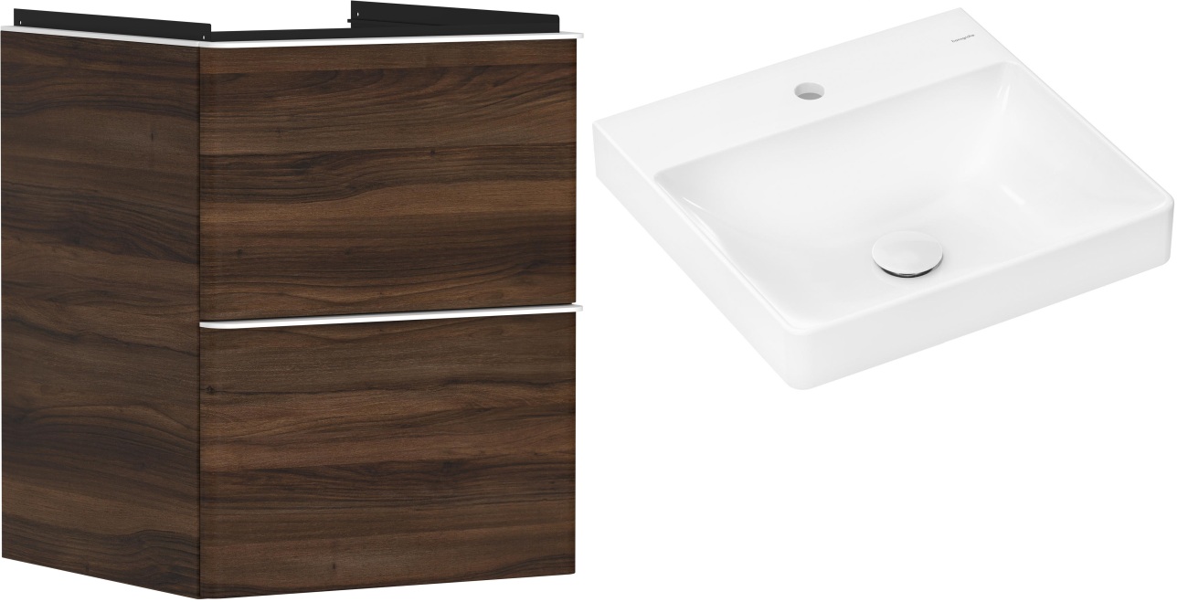 Set Unterschrank Hansgrohe Xelu Q 54022700, Waschbecken Hansgrohe Xelu Q 61012450
