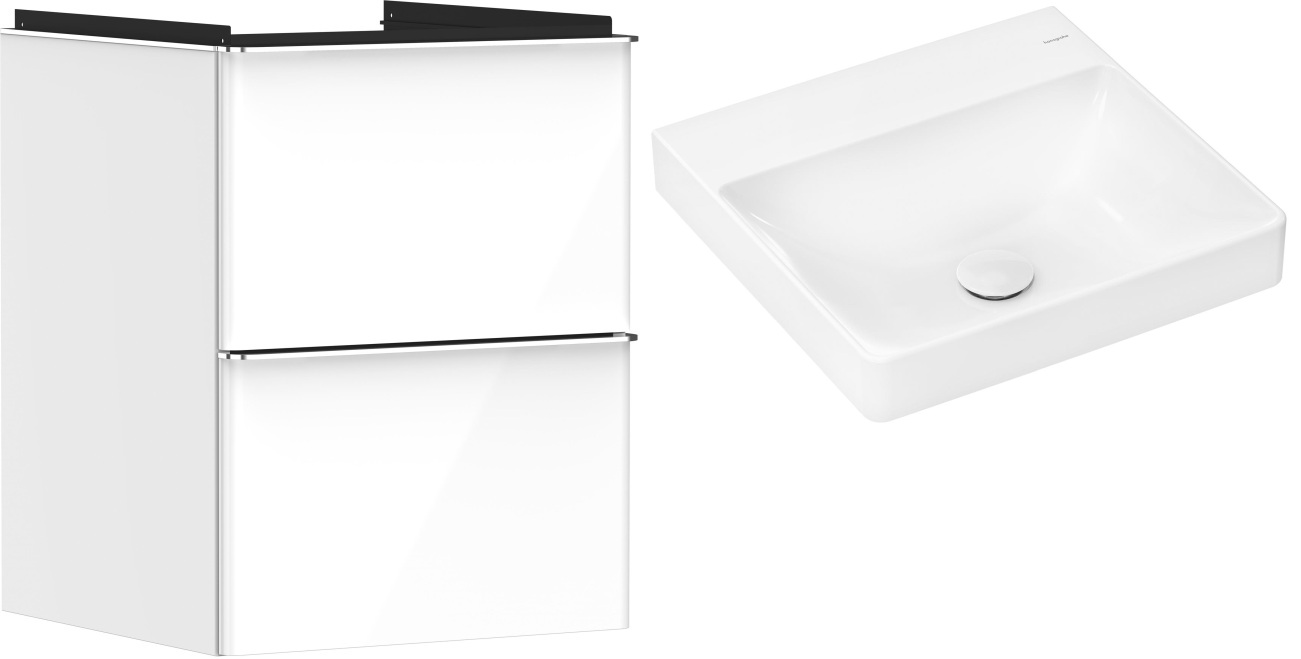 Set Unterschrank Hansgrohe Xelu Q 54019000, Waschbecken Hansgrohe Xelu Q 61013450