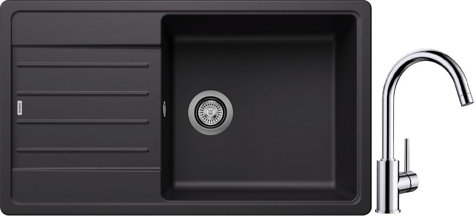 Set Granitspüle Blanco Legra XL 6 S 526087, Küchenarmatur Blanco Mida 517742
