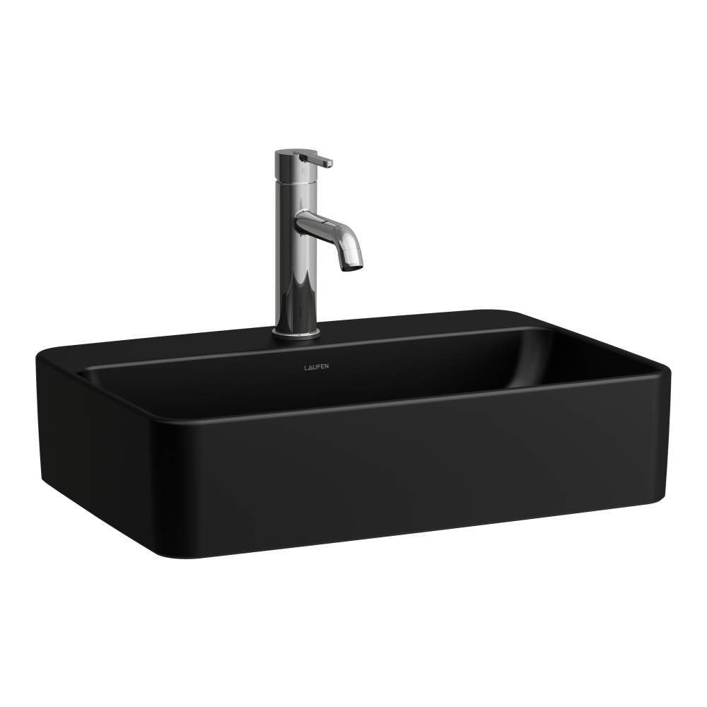 Laufen Savoy Waschbecken 55x38 cm rechteckig Aufsatzwaschbecken schwarz matte H8169457161111