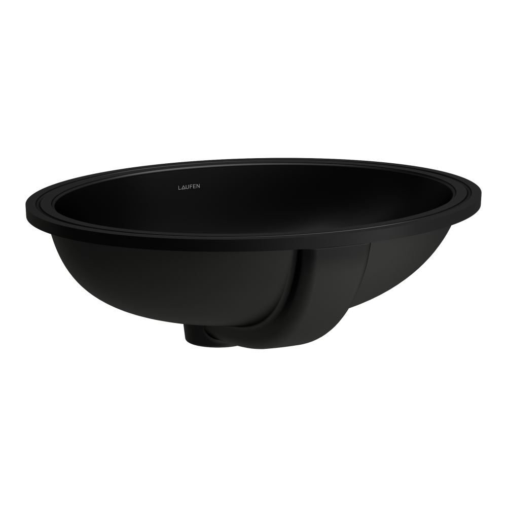 Laufen Savoy Waschbecken 50x41 cm oval Unterbauwaschbecken schwarz matte H8189437161091