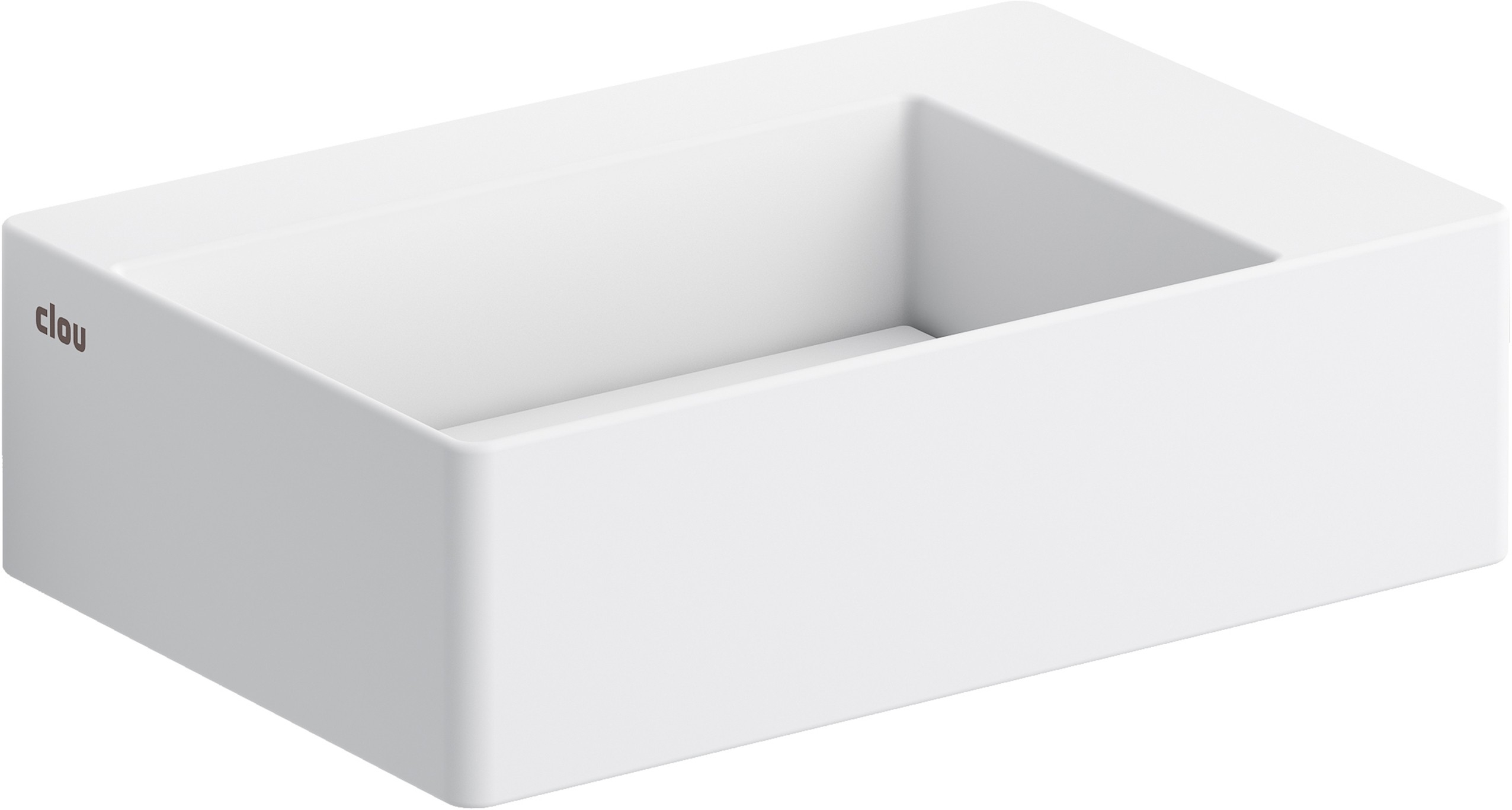 Clou New Flush Waschbecken 35.5x24.5 cm rechteckig Klassisch-Aufsatzwaschbecken weiß matte CL/03.13420.02