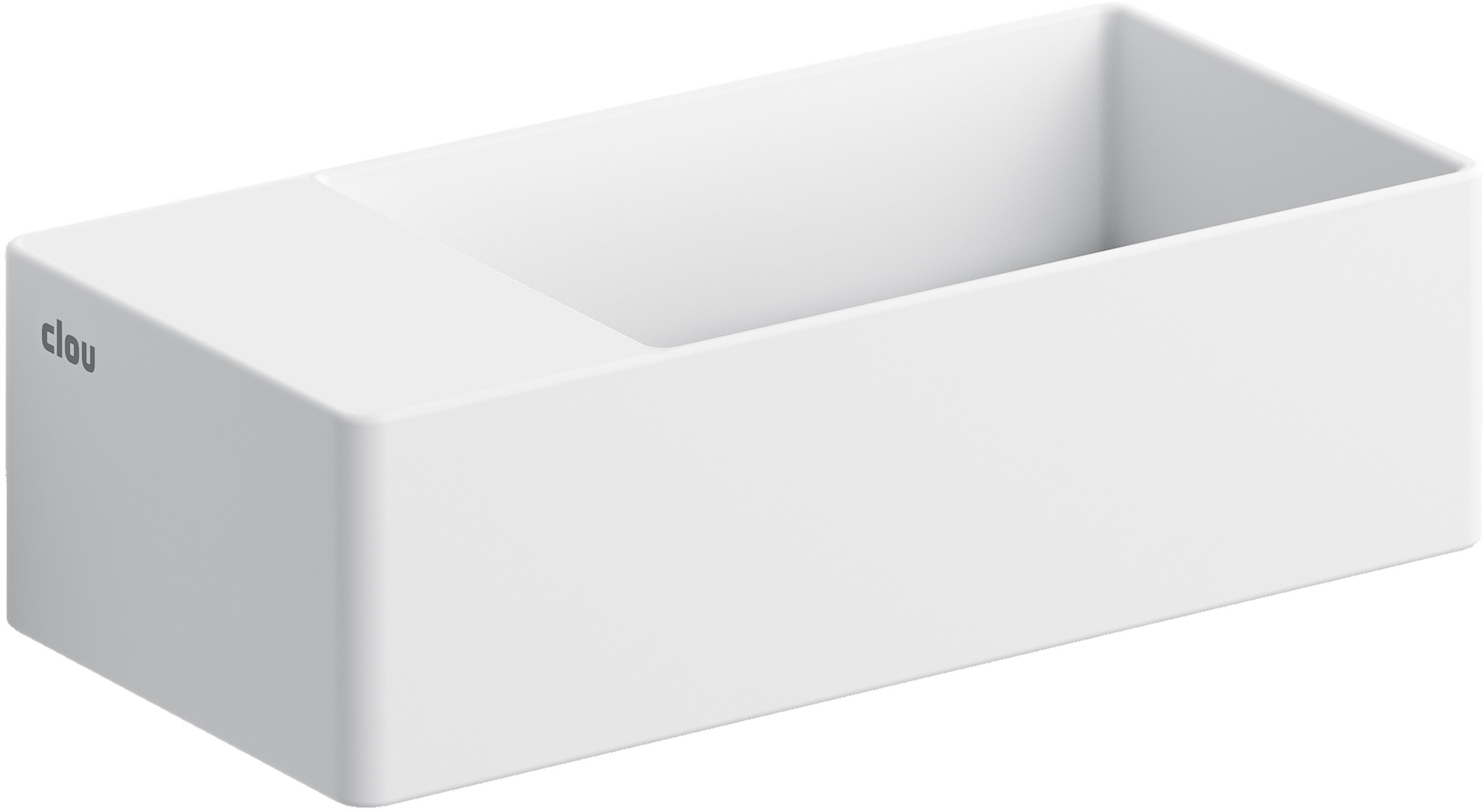 Clou New Flush Waschbecken 35x18 cm rechteckig Klassisch-Aufsatzwaschbecken weiß matte CL/03.13432.02