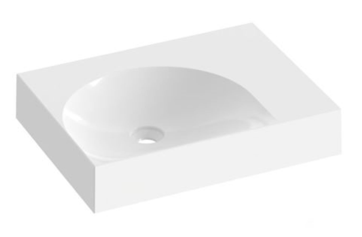 Ravak Lite Waschbecken 60x45 cm rechteckig Möbel weiß glanz XJXP1360000