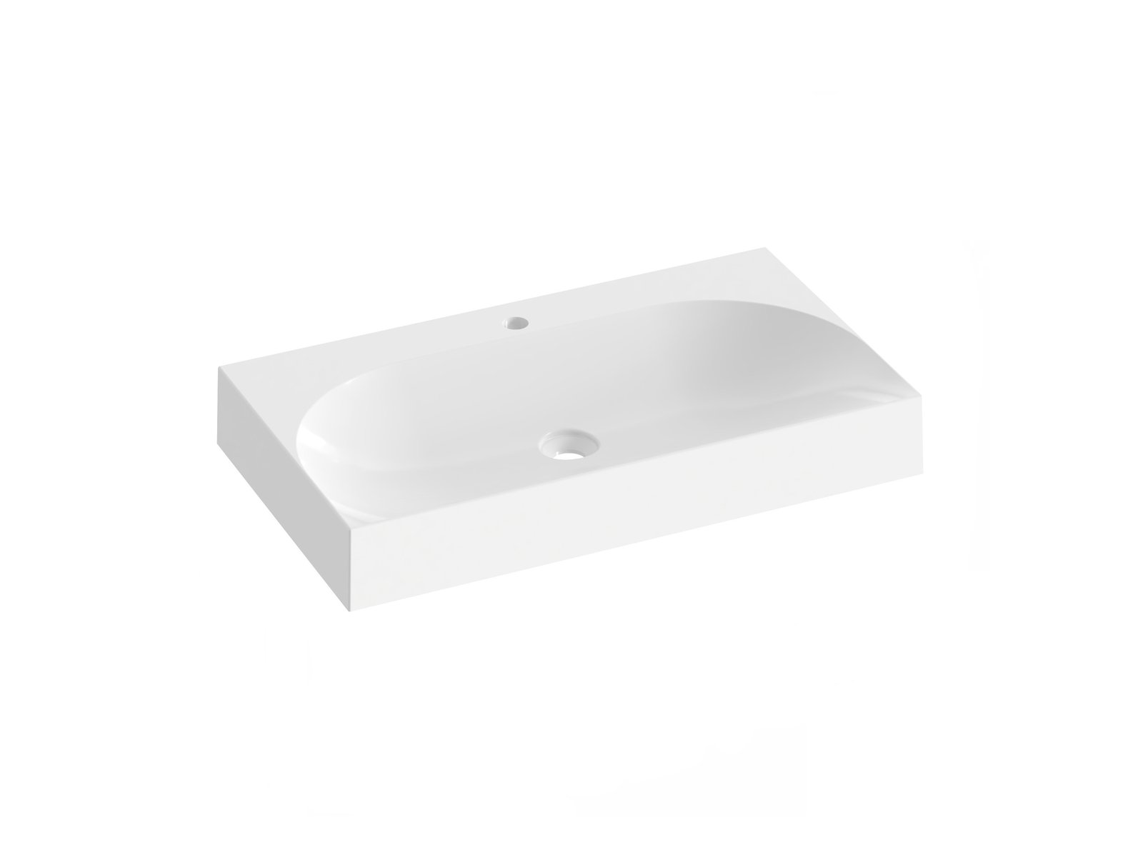 Ravak Lite Waschbecken 80x45 cm rechteckig Möbel weiß glanz XJX01280005